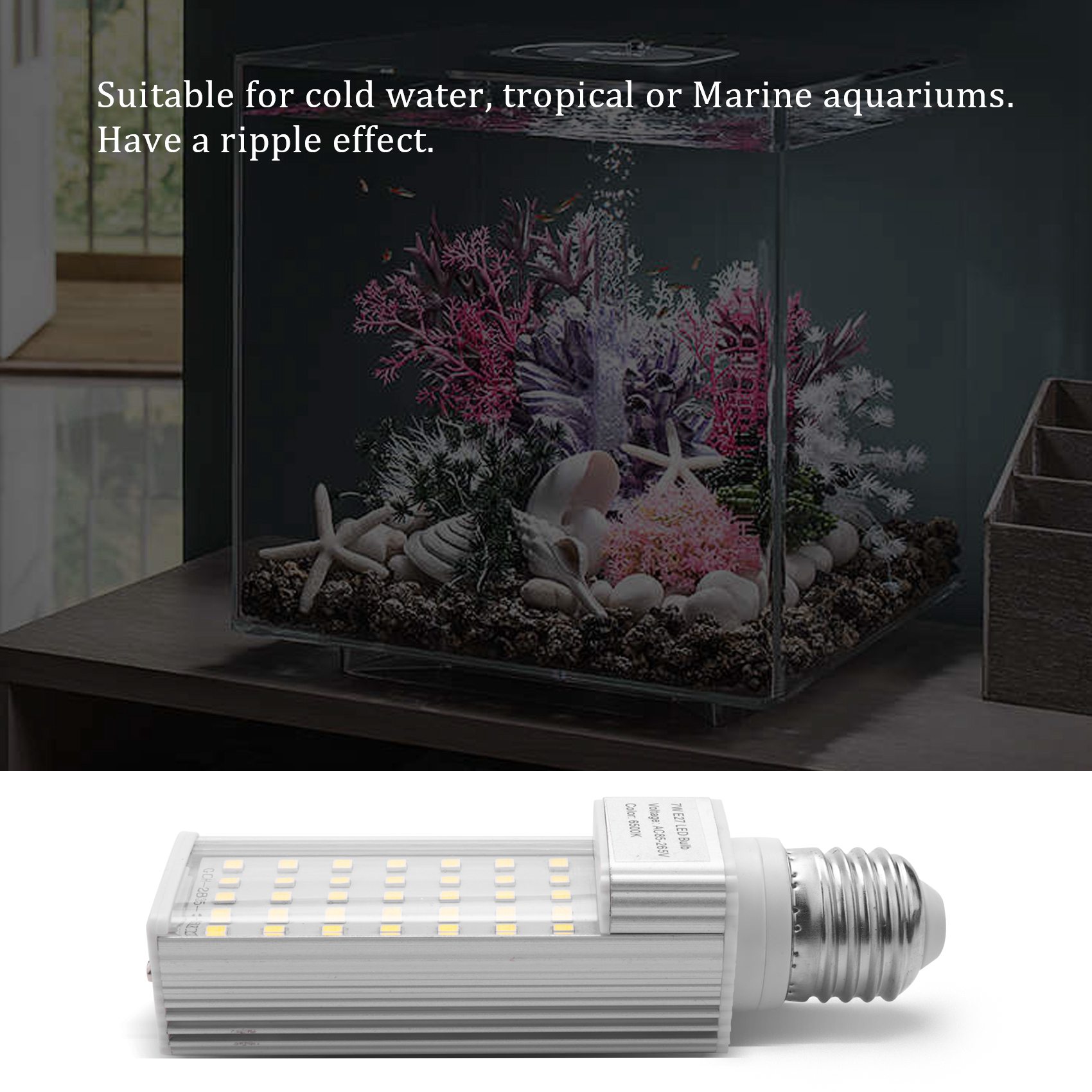 Aquarium Plant Light - A56P-피쉬팟 화이트 플랜트 아쿠아리움 7W 성장등