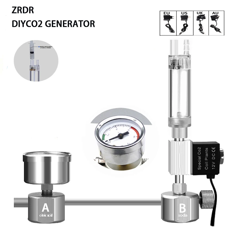 Aquarium Liquid Carbon - 수족관 DIY CO2 반응기 생성기 시스템