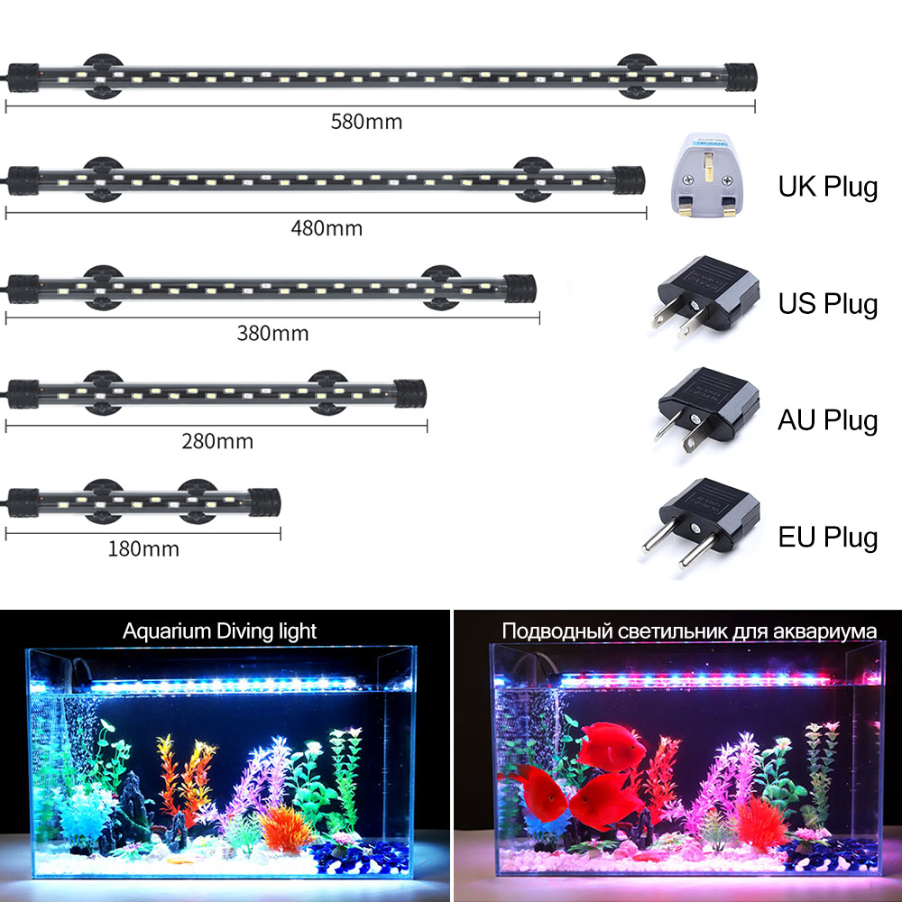 Aquarium Plant Substrate - 90-260V 수족관 빛 LED 방수 물고기