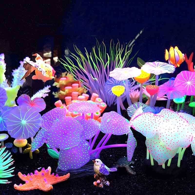 실리콘 발광 조경 인공 어항 물광 발광 산호 해바라기  - Live Plant Aquarium 리뷰 및 가격