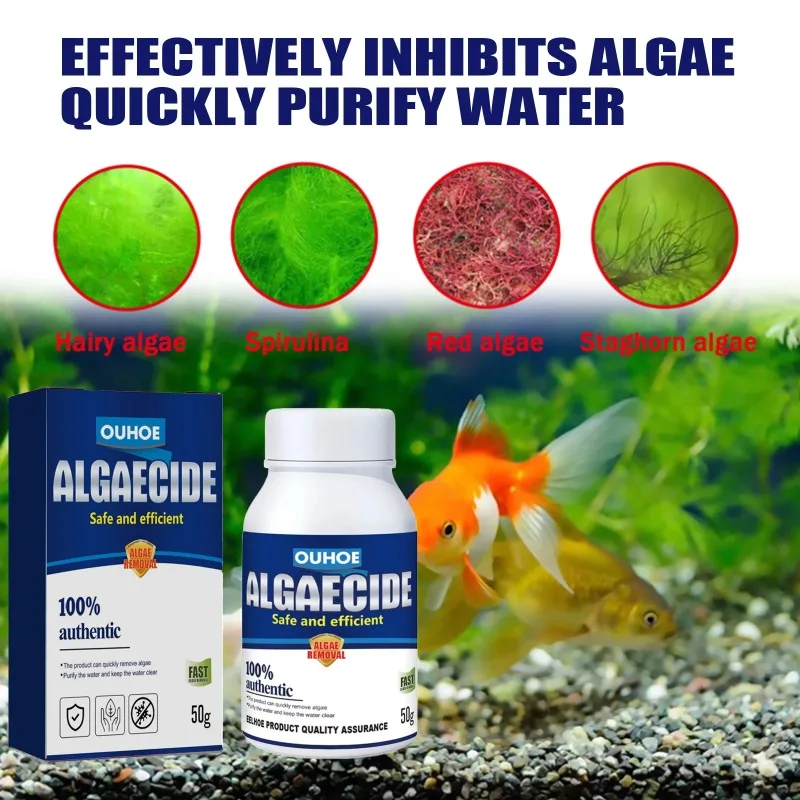 50g 고효율 수족관 연못 조류 및 이끼 제거제, 녹조 - Aquarium Fertilizer 리뷰 및 가격