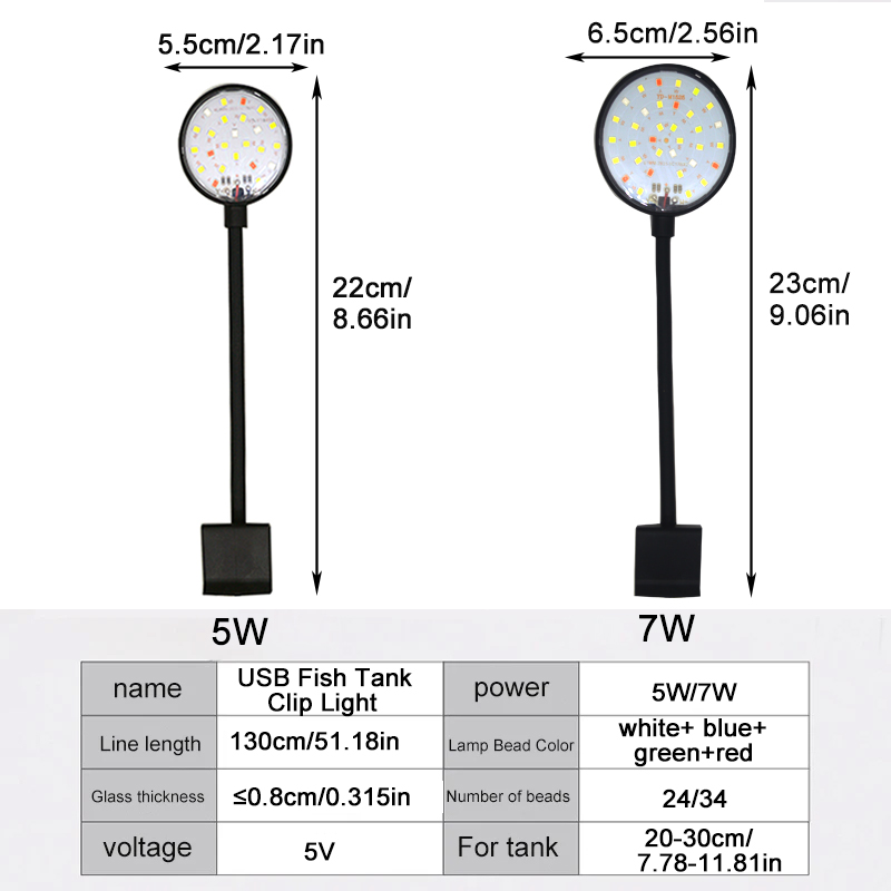 USB 수족관 LED 램프 어항 조명 장식 수생 식물  - Aquarium Plant Light 리뷰 및 가격
