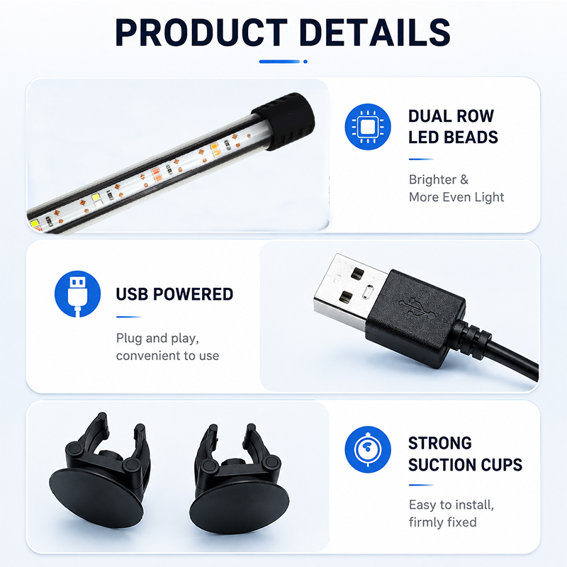18-58cm USB 풀 스펙트럼 수족관 LED 스트립 - Aquarium Plant Substrate 리뷰 및 가격