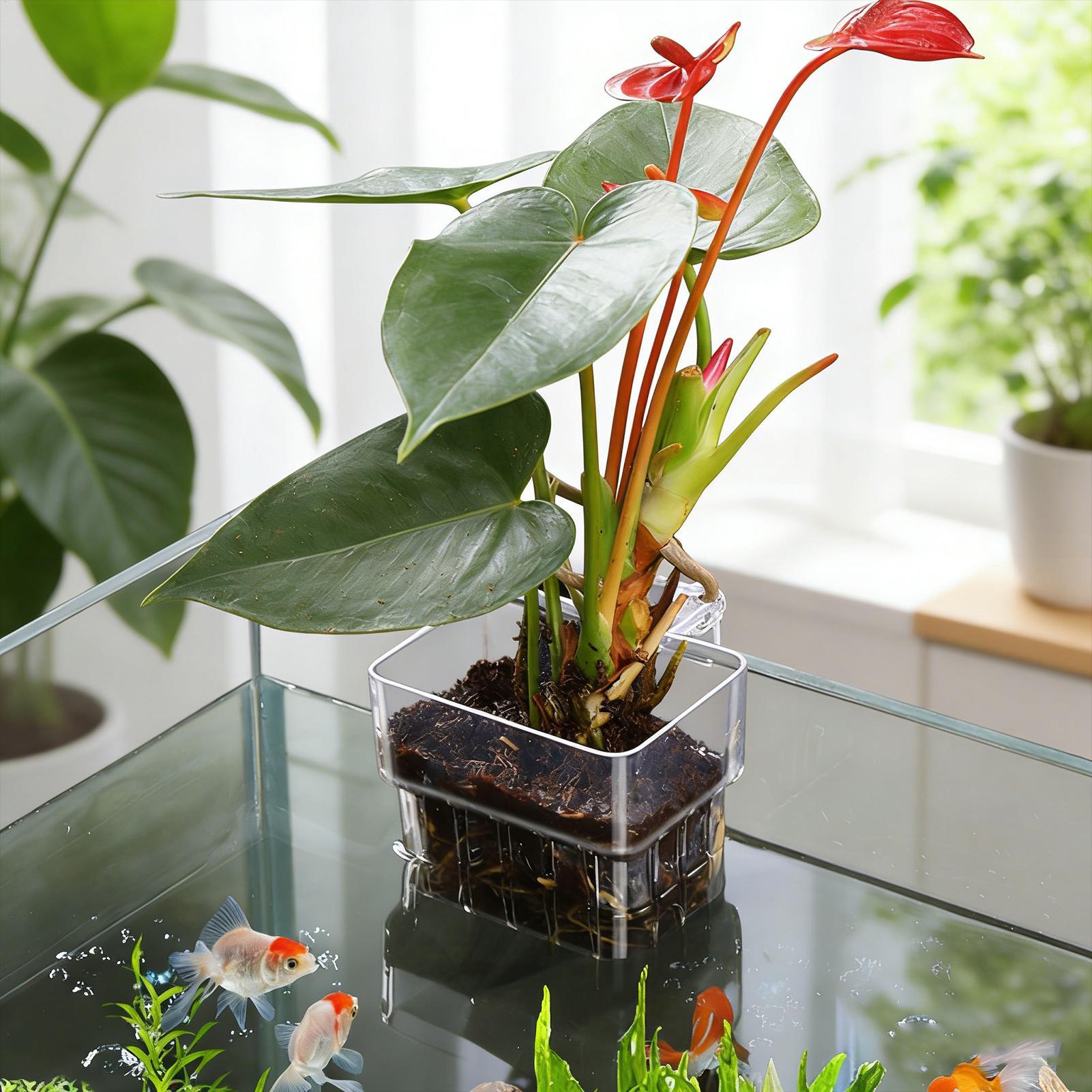 수족관 식물 바구니 투명 어항 걸이 장식 화분 수생 식 - Aquarium Plant Holder 리뷰 및 가격