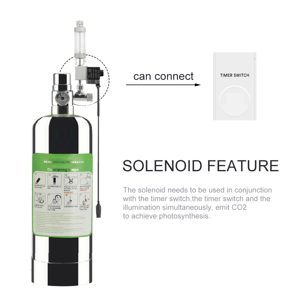 스테인리스 스틸 병과 버블 디퓨저가 포함된 CO2 발생 - Aquarium Liquid Carbon 리뷰 및 가격